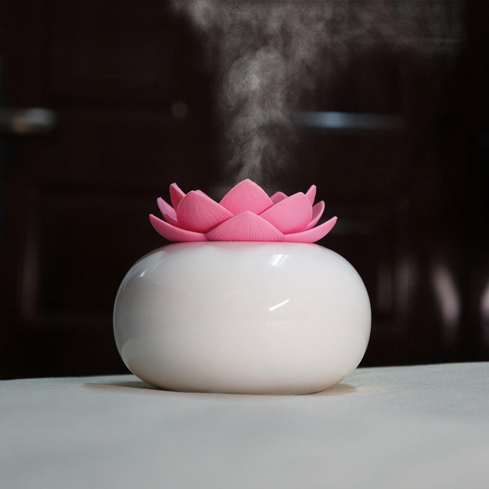 Ceramic Lotus Ultrasonic Aroma Diffuser for Calm Rooms