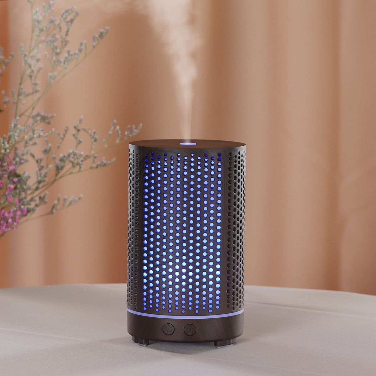 Wood Grain Essential Oil Diffuser with LED Night Light