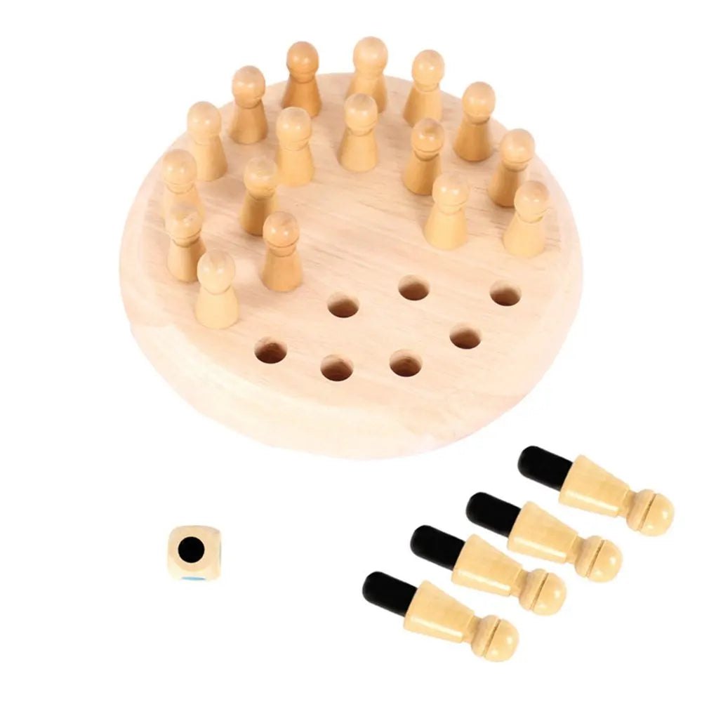 Kids Wooden Memory Match Board Game for Family Fun