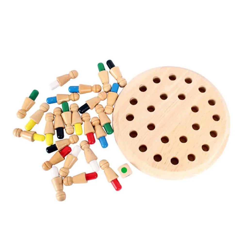 Kids Wooden Memory Match Board Game for Family Fun