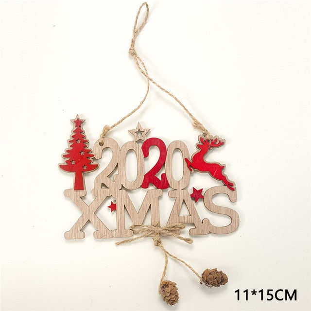Wood Christmas Ornament Rustic Holiday Tree Decoration