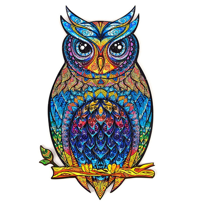 Wooden Animal Puzzle for Adults | Colorful Display Art