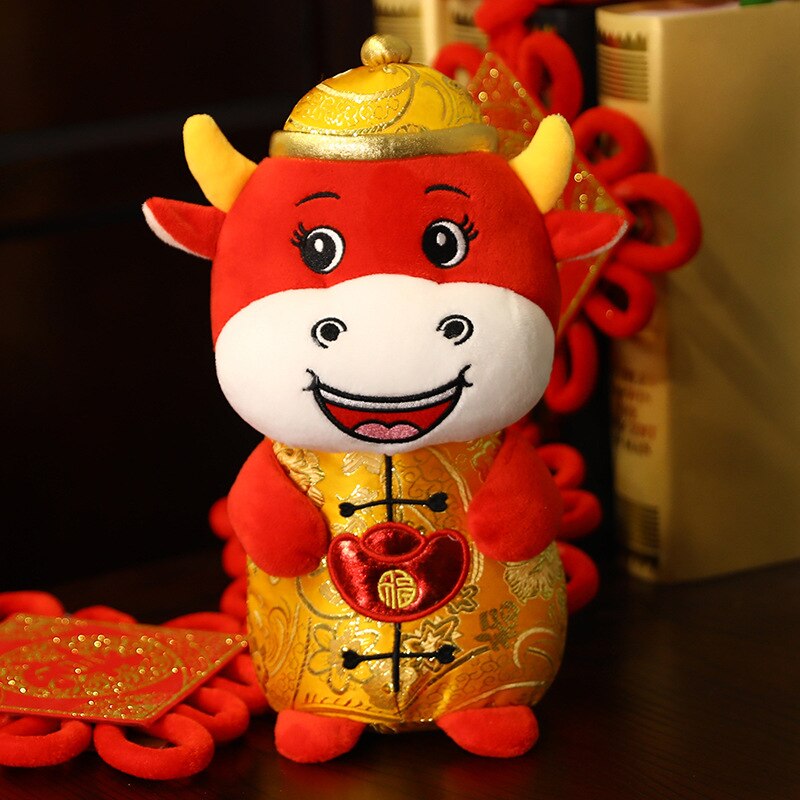 Chinese New Year Cow Plush for Festive Lucky Home Decor