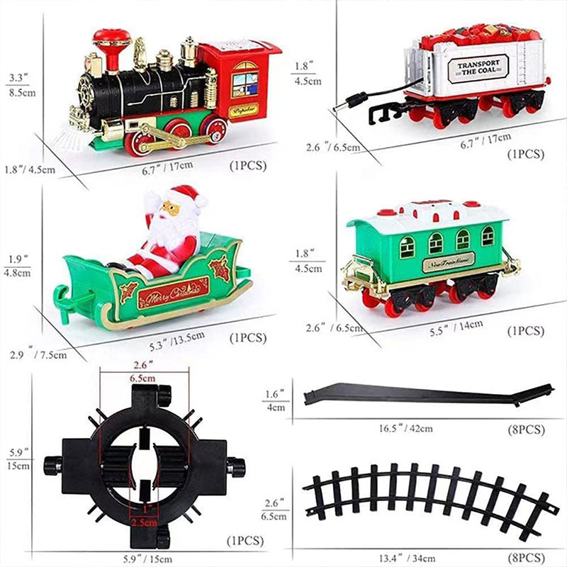 Christmas Train Set With Musical Santa Tree Display