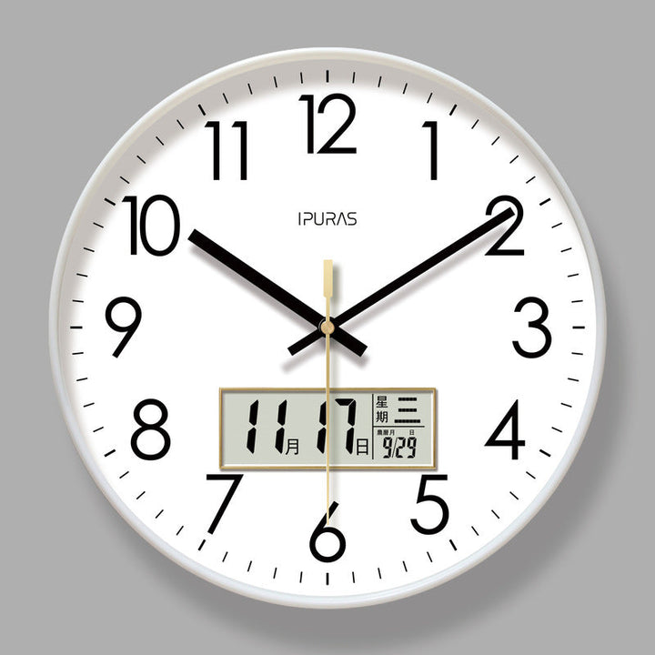 Electronic Wall Clock with Temp, Humidity & Calendar