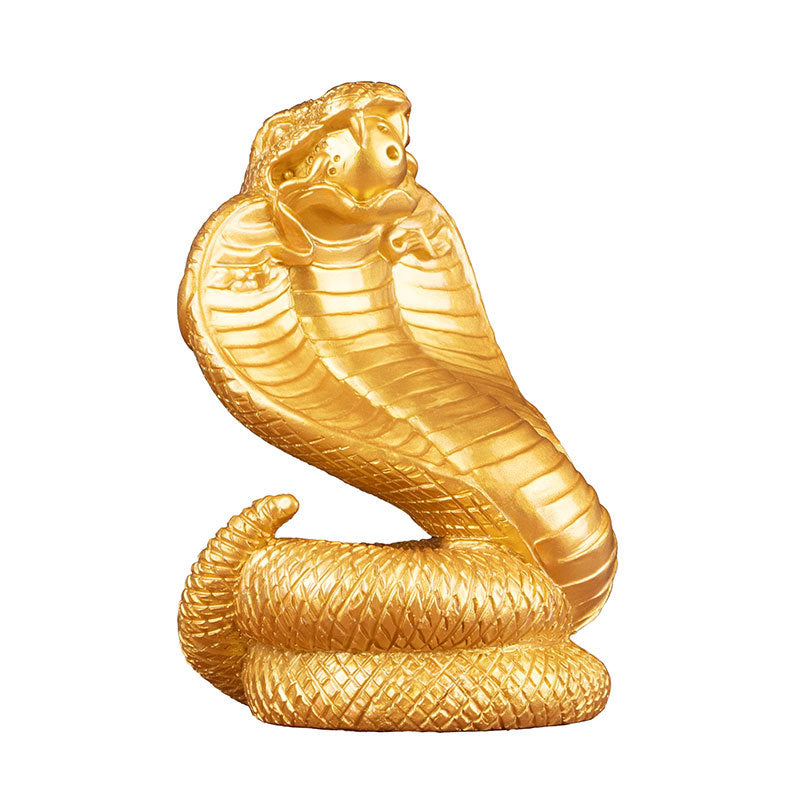 Snake Year Resin Ornament for Prosperity Desk Decor