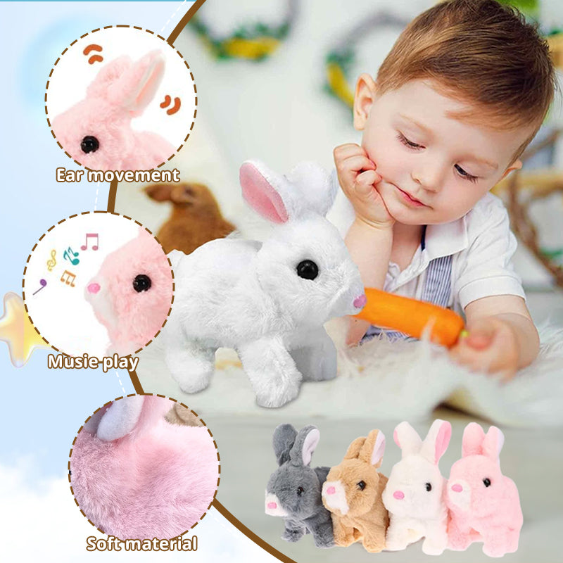Interactive Plush Bunny Toy That Hops, Talks and Plays