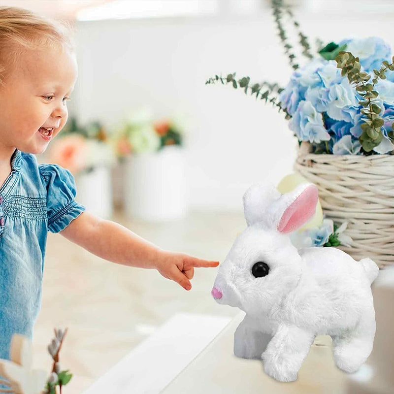 Interactive Plush Bunny Toy That Hops, Talks and Plays