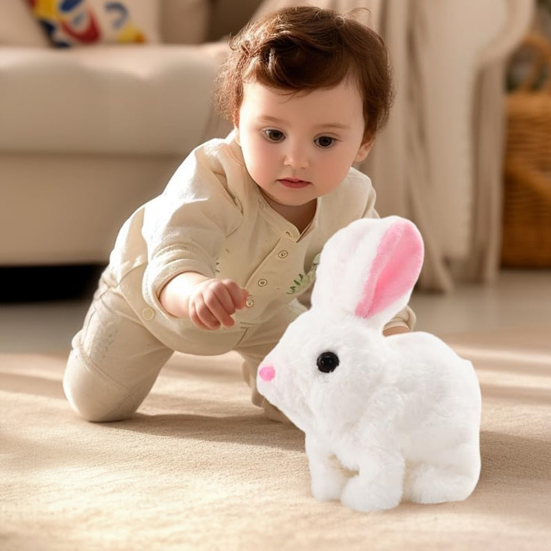 Interactive Plush Bunny Toy That Hops, Talks and Plays