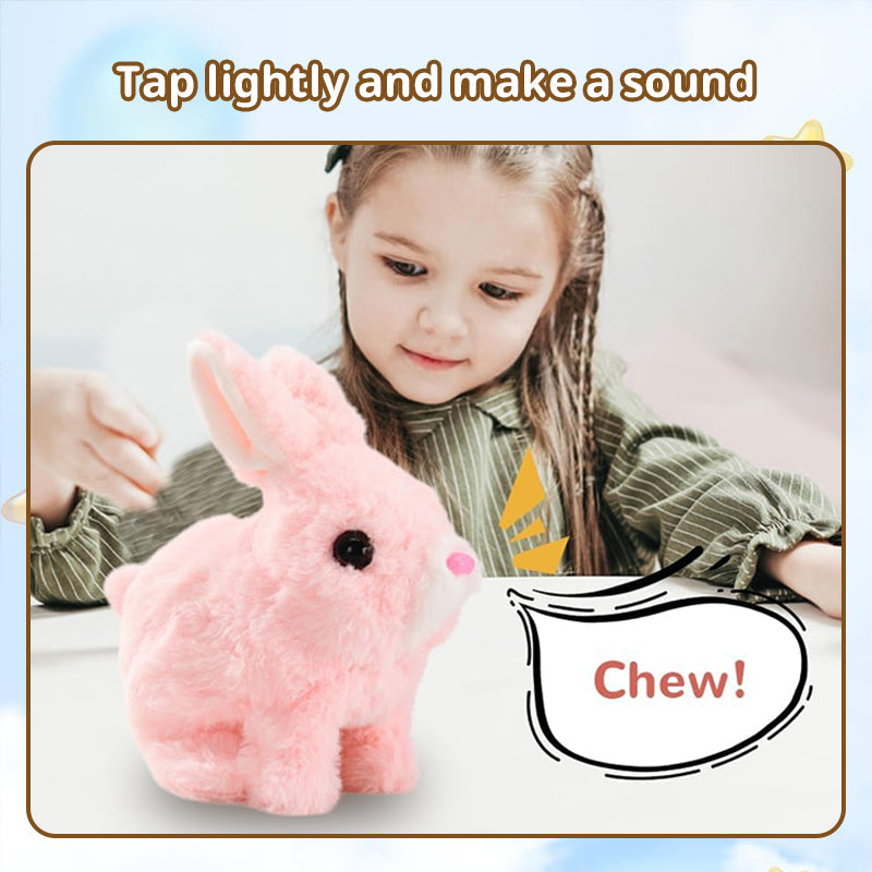 Interactive Plush Bunny Toy That Hops, Talks and Plays