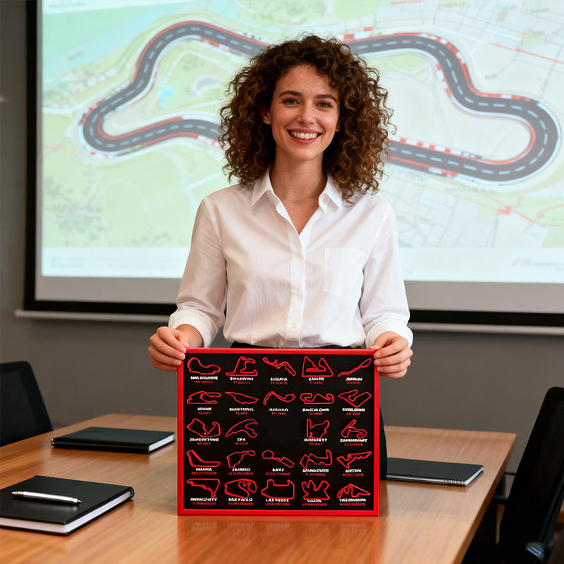 2026 Circuit Map Poster | 24 Racing Tracks Display