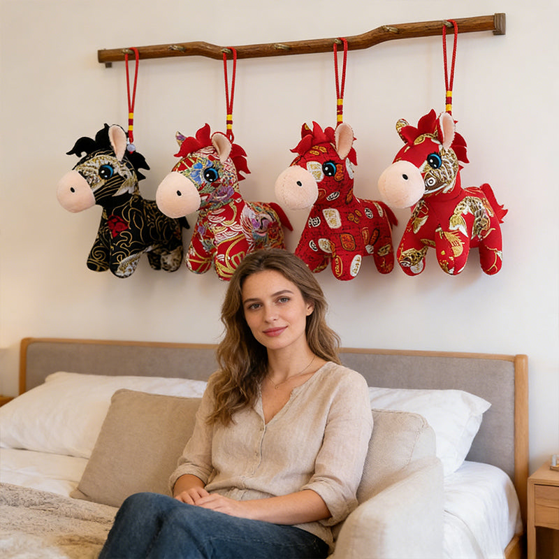 Year of the Horse Plush Doll for Festive Home Decor