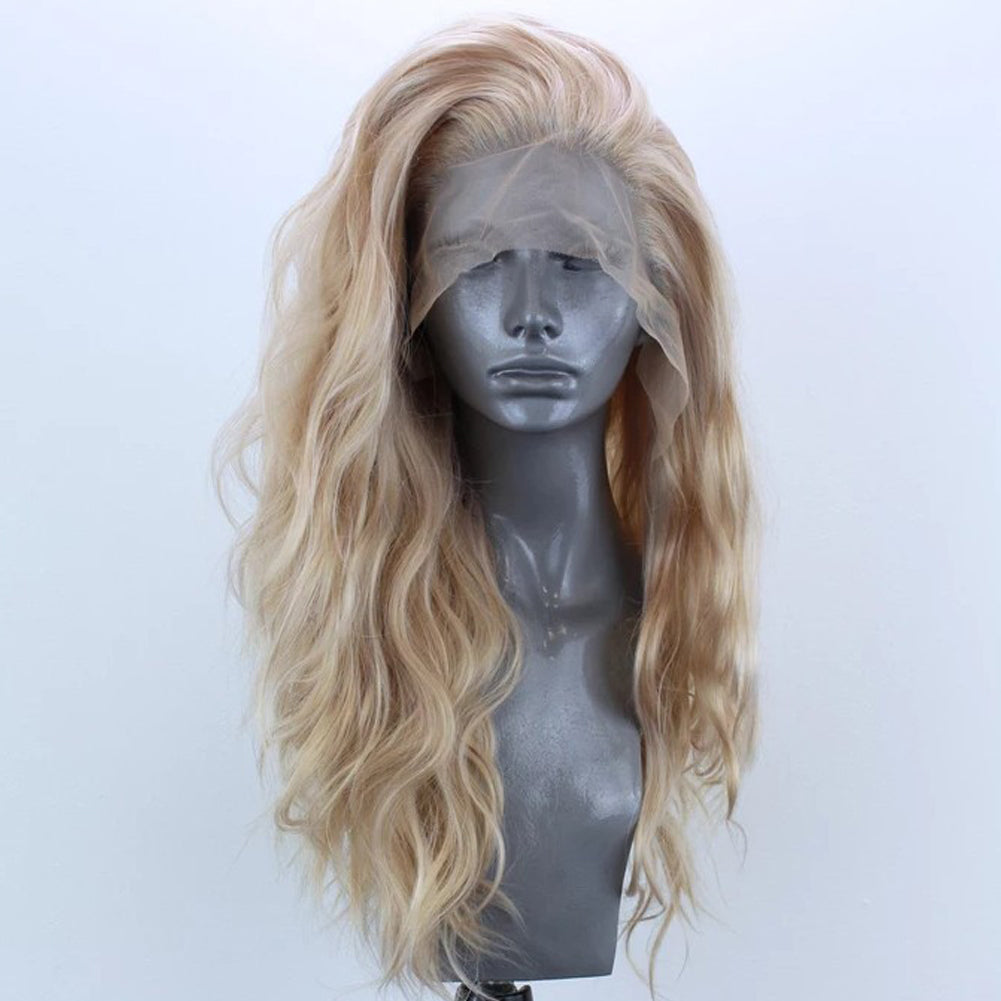 Lace Front Wig for Long, Natural Linen-Blonde Waves