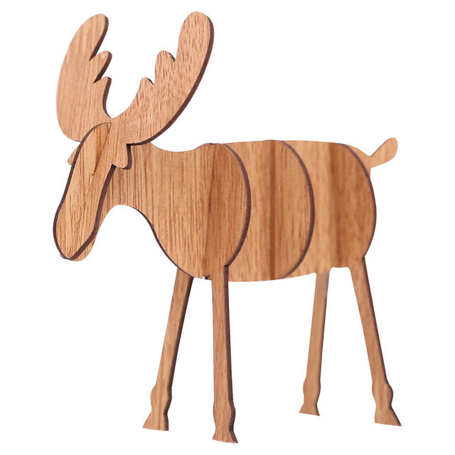 DIY Wooden Elk Ornaments for Rustic Christmas Decor