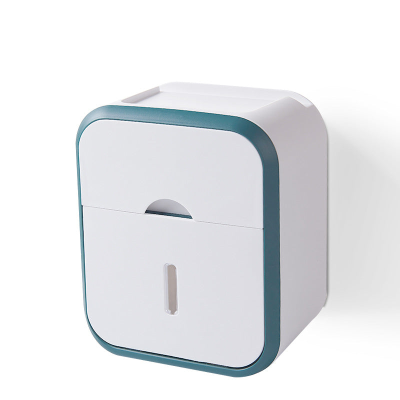 Punch-Free Toilet Paper Holder Waterproof Wall Box
