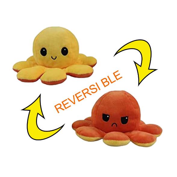 Reversible Octopus Plushie for Mood-Switching Comfort