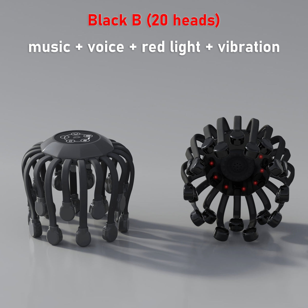 Scalp Massager with 20 Heads, 5 Modes & Red Light Tips