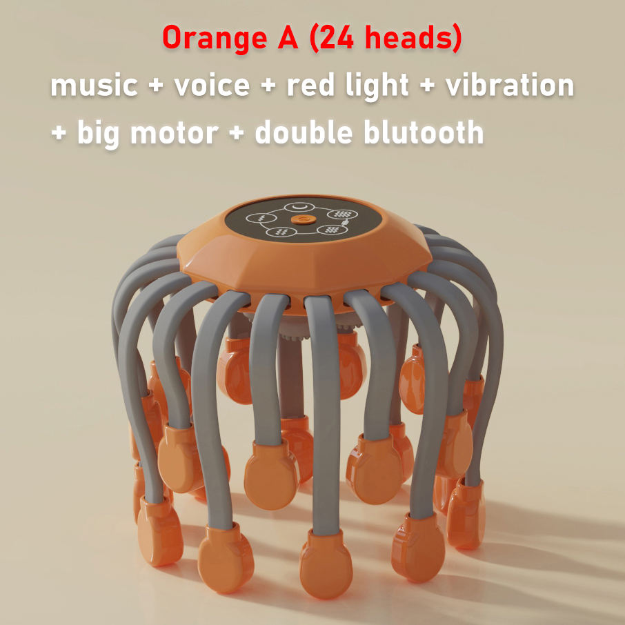 Scalp Massager with 20 Heads, 5 Modes & Red Light Tips