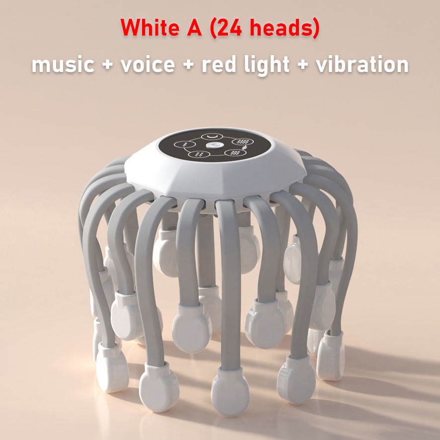 Scalp Massager with 20 Heads, 5 Modes & Red Light Tips