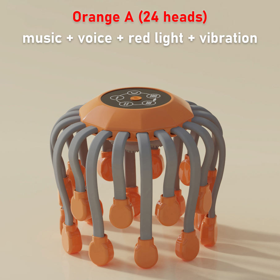 Scalp Massager with 20 Heads, 5 Modes & Red Light Tips