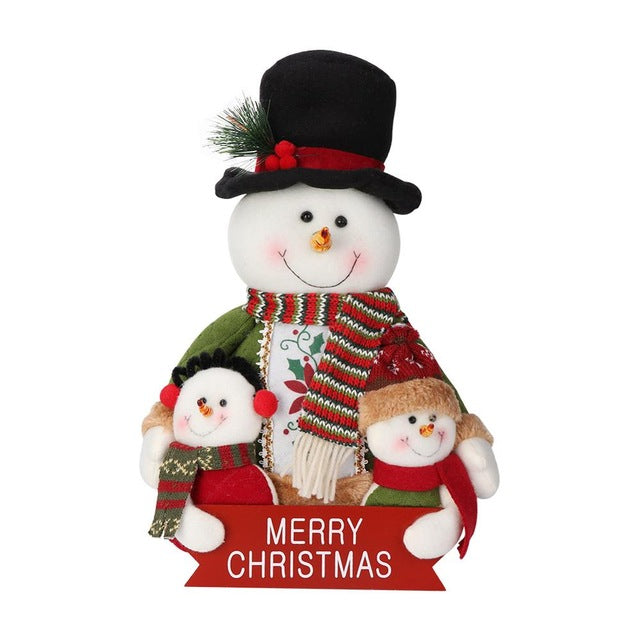 Santa Snowman Family Christmas Tabletop Decoration