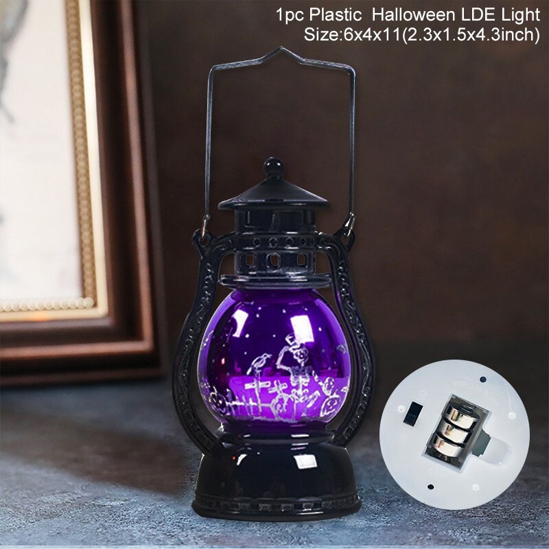 Halloween Retro Lantern With Eerie Multicolor Glow