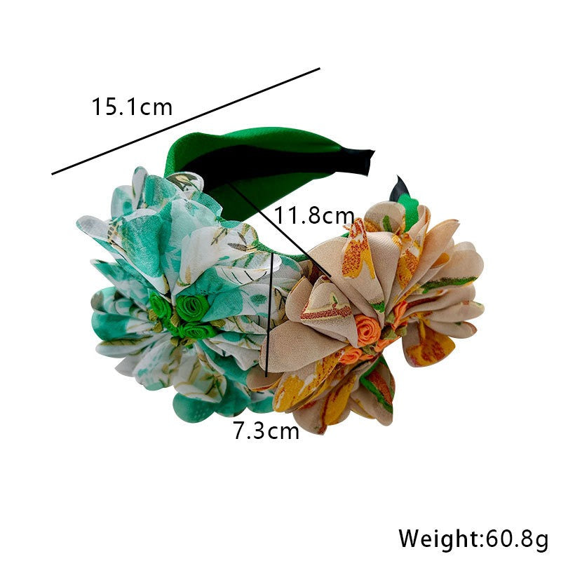 Fabric Flower Hair Hoop | Handmade Floral Statement