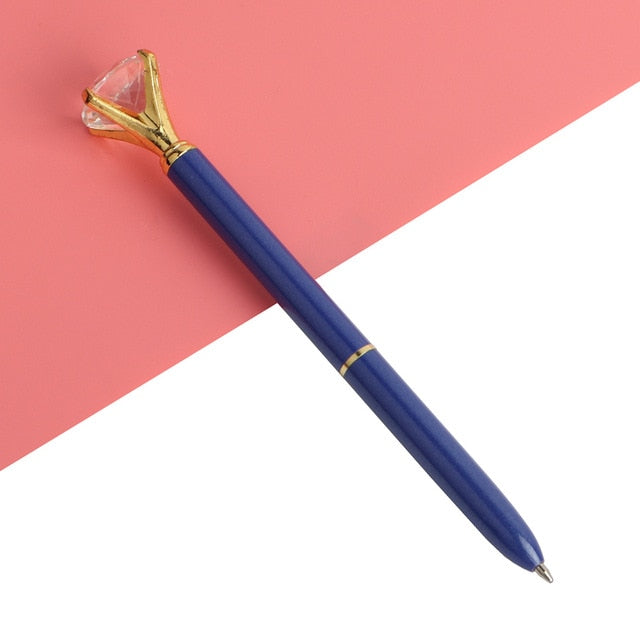 Big Gem Kawaii Ballpoint Pen with Sparkly Diamond Top