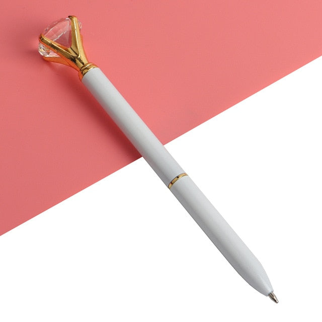 Big Gem Kawaii Ballpoint Pen with Sparkly Diamond Top
