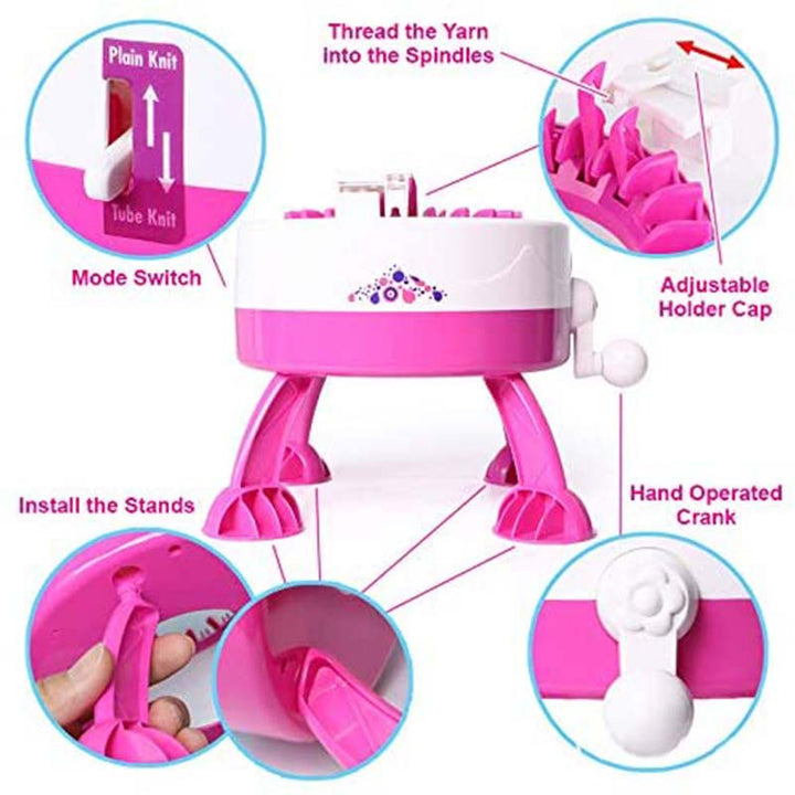 22-Needle Knitting Machine for Easy Wool Crafting