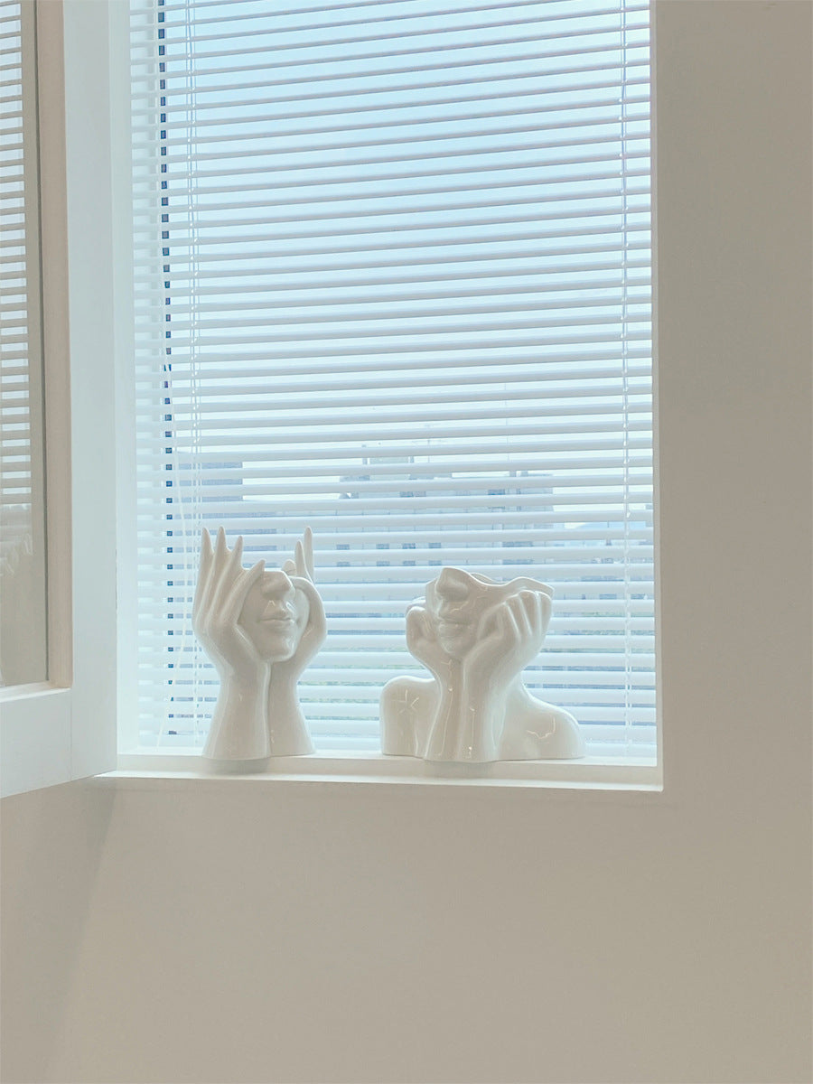 Human Shape Ceramic Vase for Gallery-Worthy Home Decor