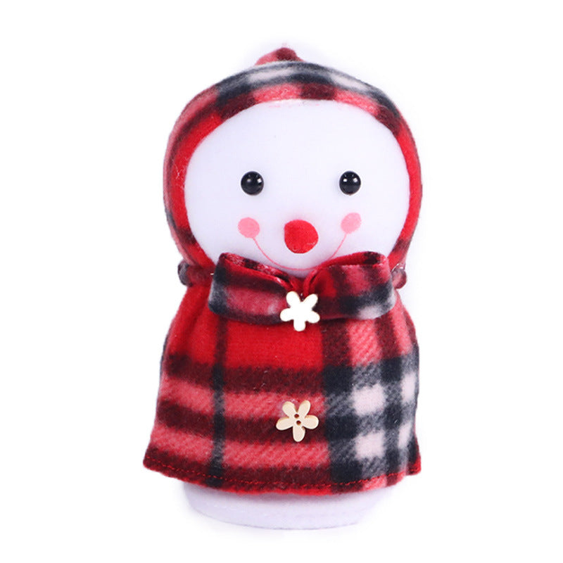 Christmas Apple Gift Bag Snowman Pouch for Kids Gifts