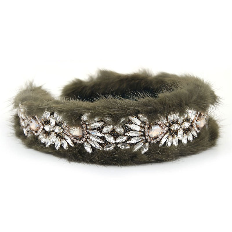 Velvet Crystal Headband for Glamorous Hair Styling