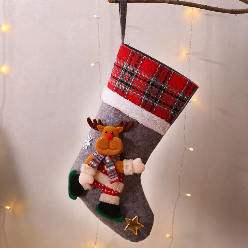 Christmas Stocking Set with Plush Holiday Characters