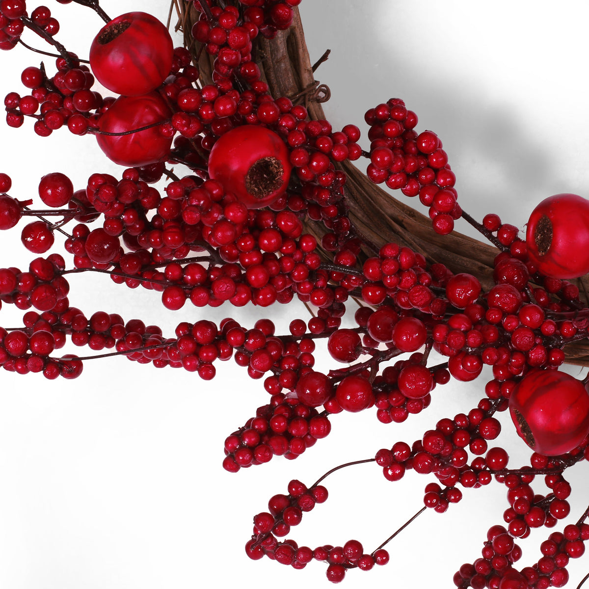 Mixed Berry Wreath 23.5-Inch Festive Holiday Door Decor