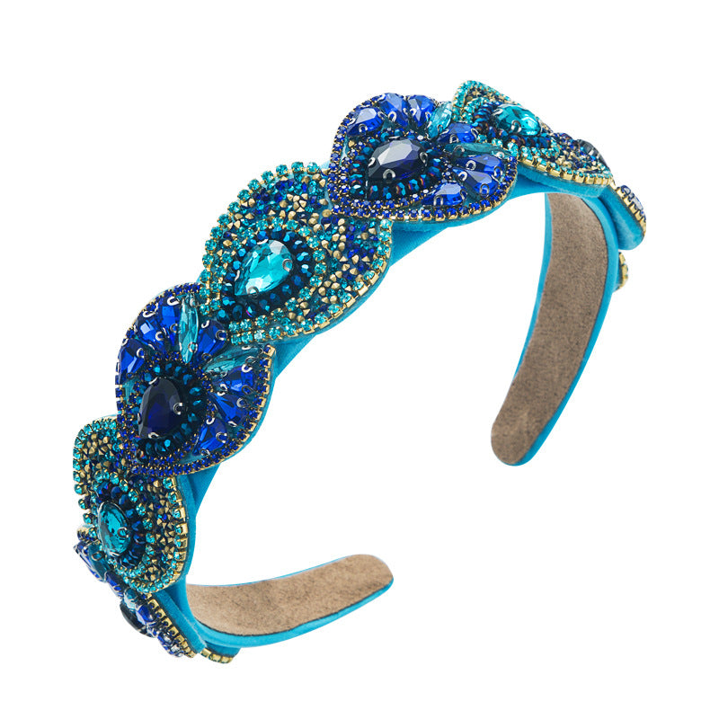 Crystal Hair Hoop Headband for Baroque Glamour Looks