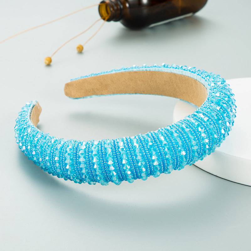 Beaded Hair Hoop Headband for Colorful Polished Style