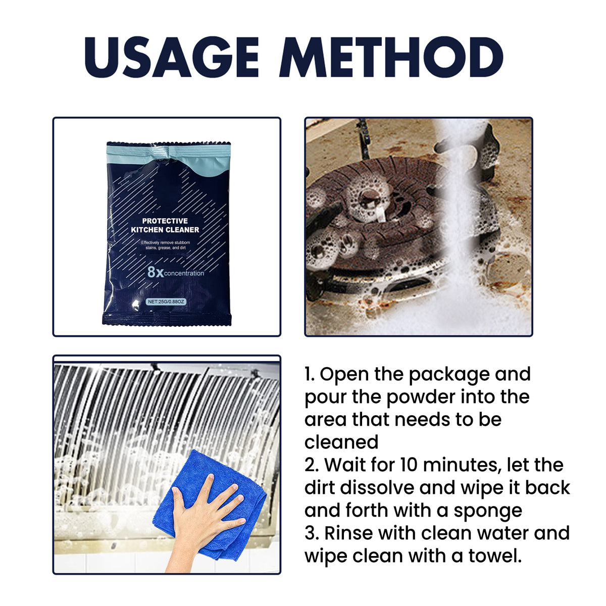 Kitchen Cleaning Powder for Heavy Grease and Grime