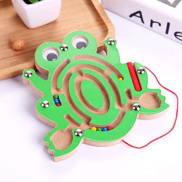 Wooden Magnetic Maze Toy for Fine Motor Skill Play