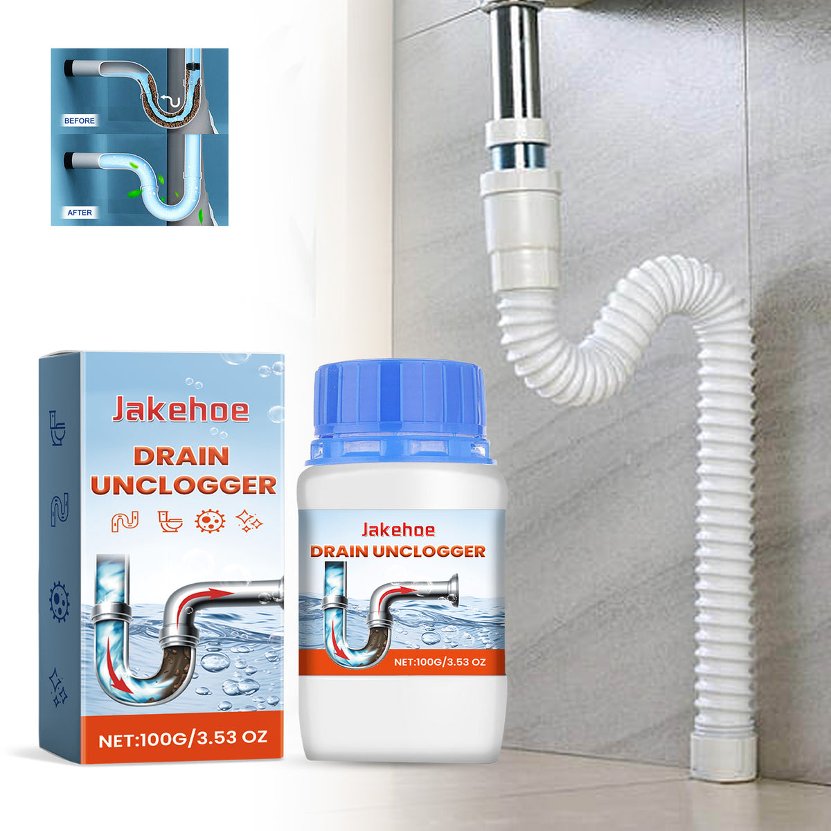 Drain Cleaner Powder — Clearer Pipes, Fresher Drains