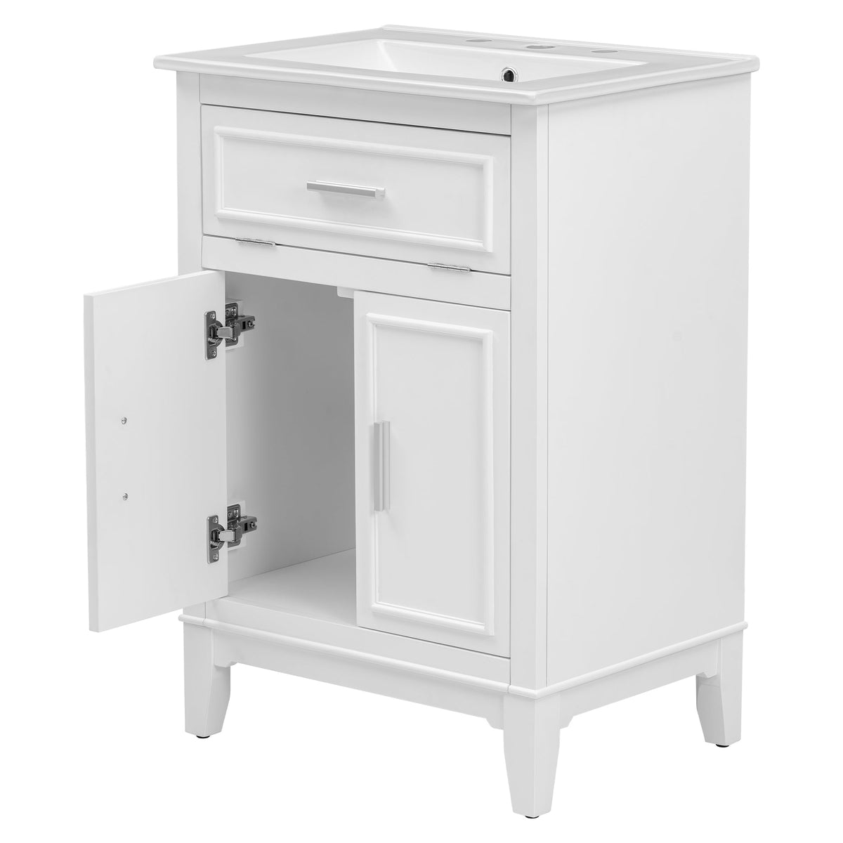 24 Inch Bathroom Vanity with Sink and Tip-Out Drawer