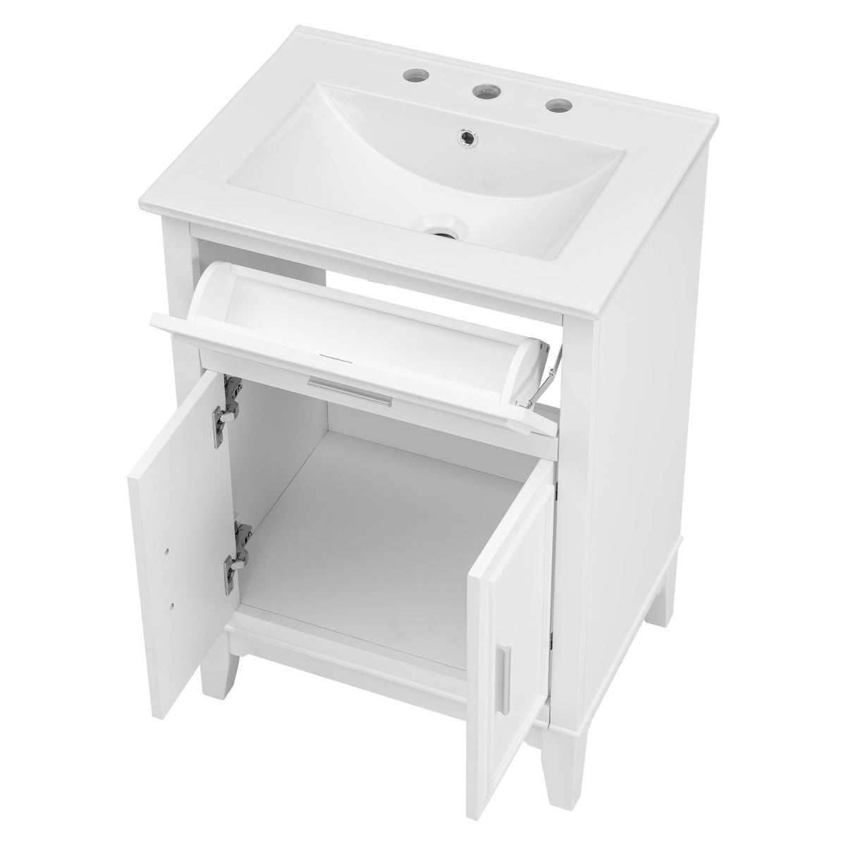 24 Inch Bathroom Vanity with Sink and Tip-Out Drawer