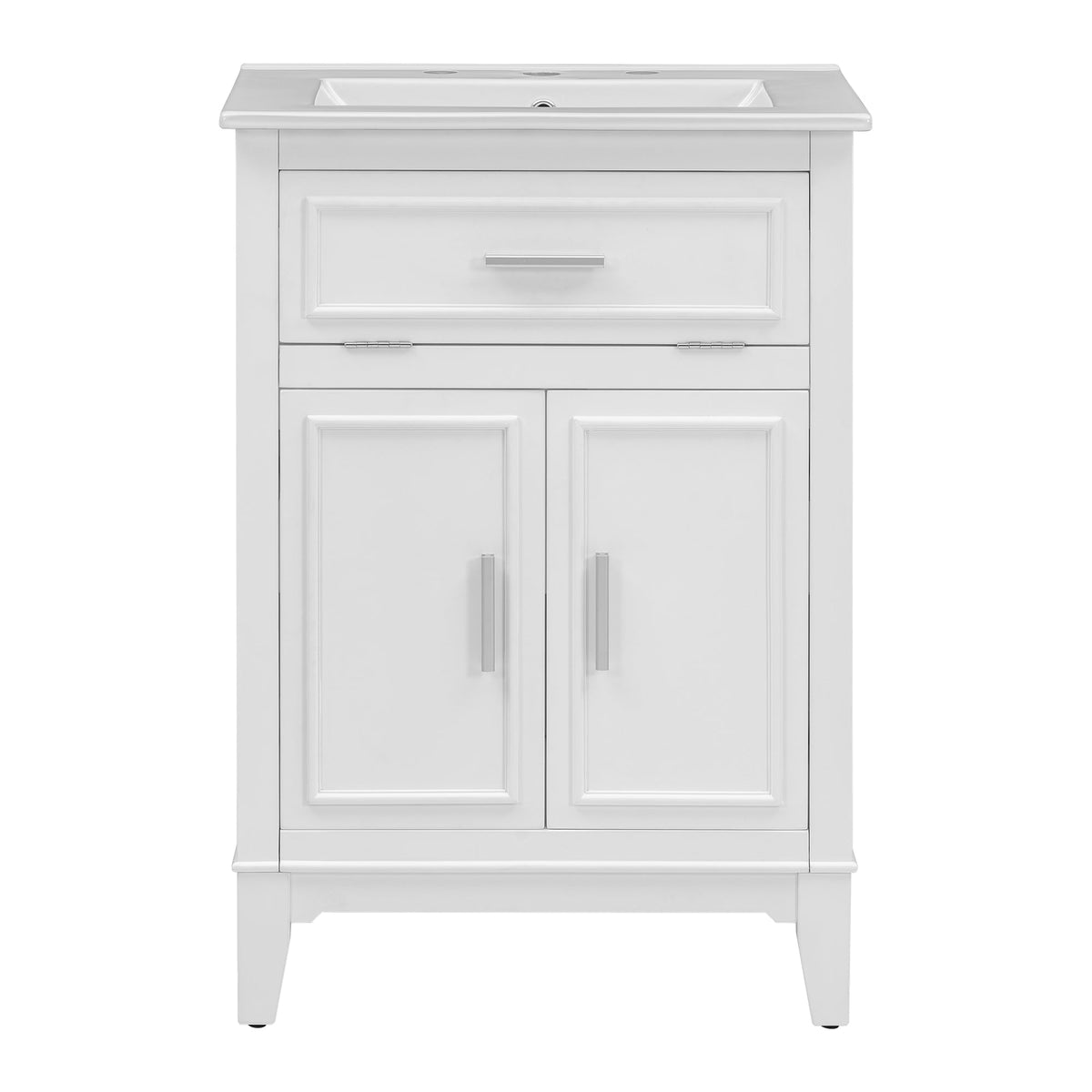 24 Inch Bathroom Vanity with Sink and Tip-Out Drawer