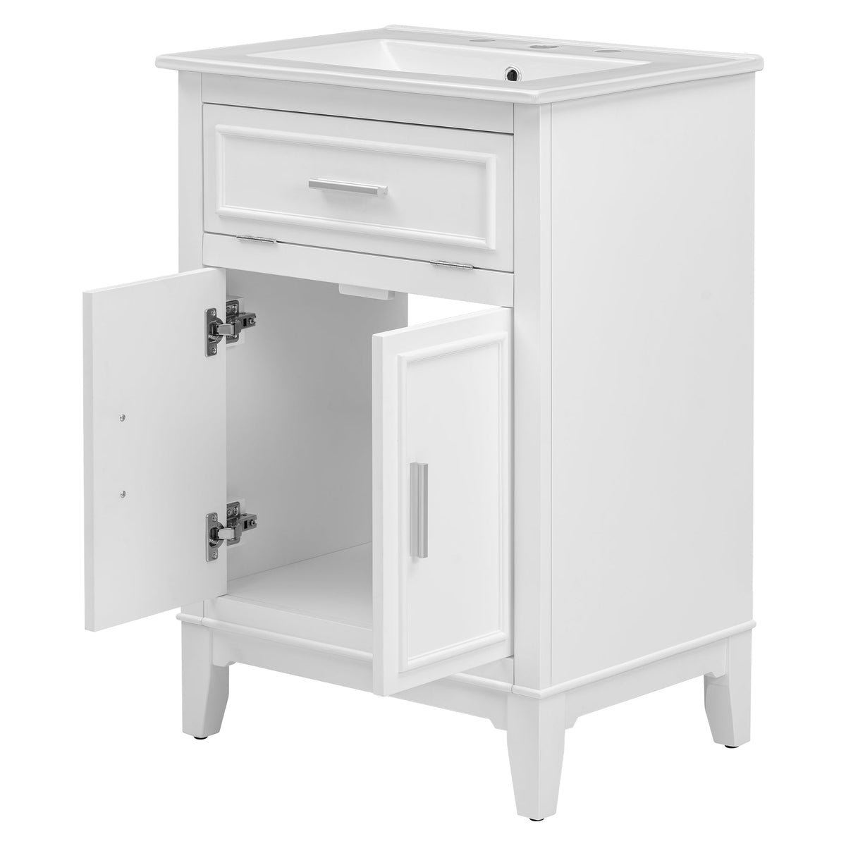 24 Inch Bathroom Vanity with Sink and Tip-Out Drawer