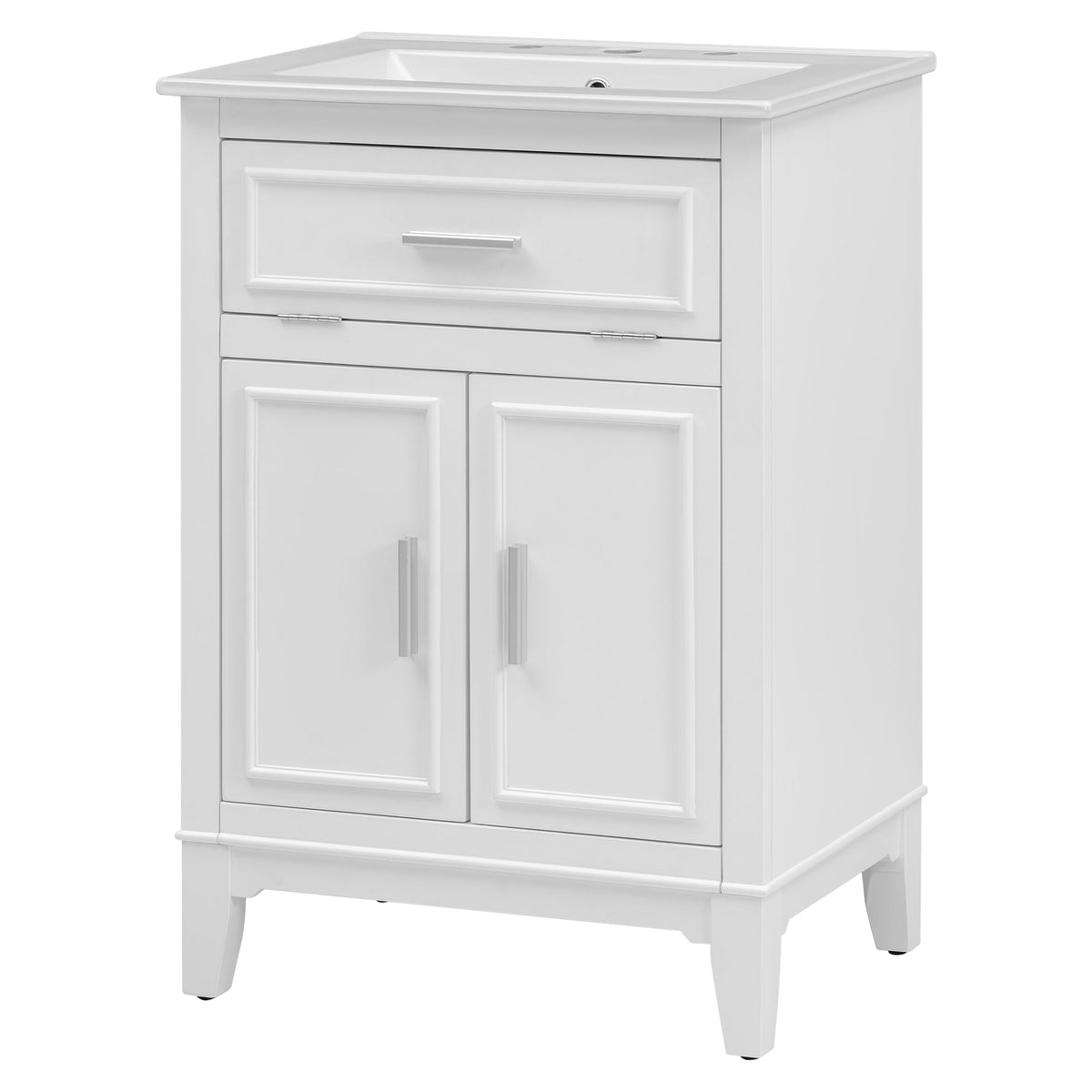 24 Inch Bathroom Vanity with Sink and Tip-Out Drawer