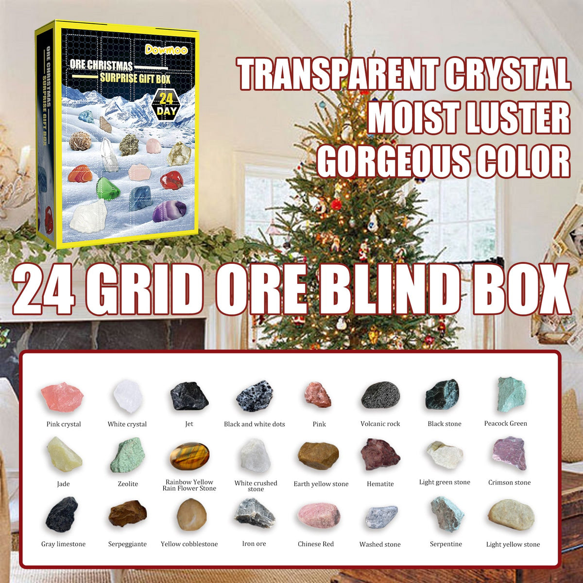 24-Day Mineral Surprise Gift Box Christmas Countdown