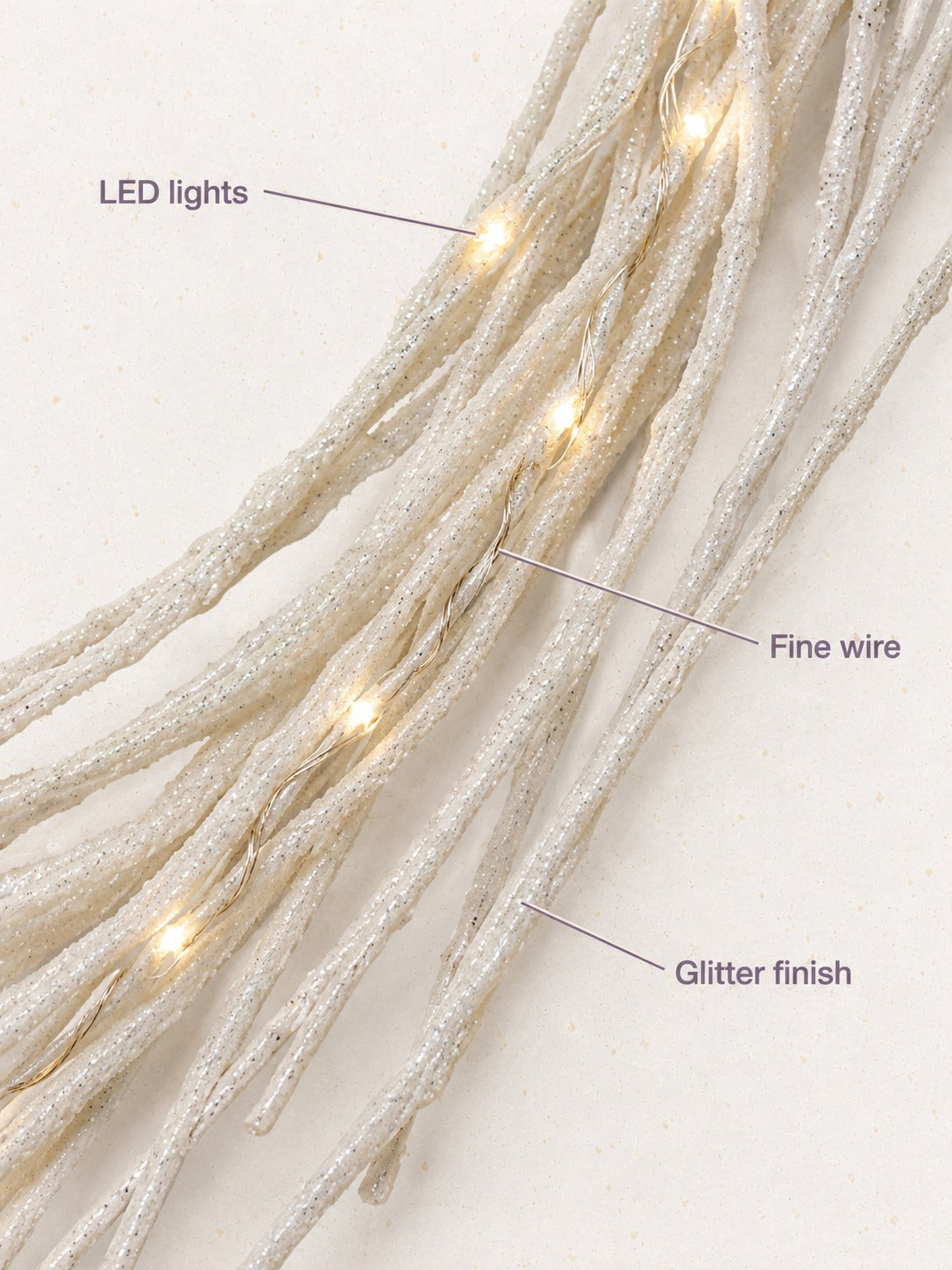 24-Inch Lit Christmas Wreath with Warm White LED Lights