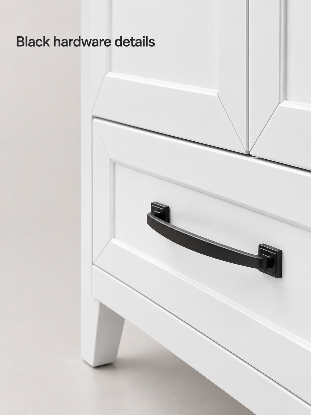 24 Inch White Bathroom Vanity with Sink and Drawer
