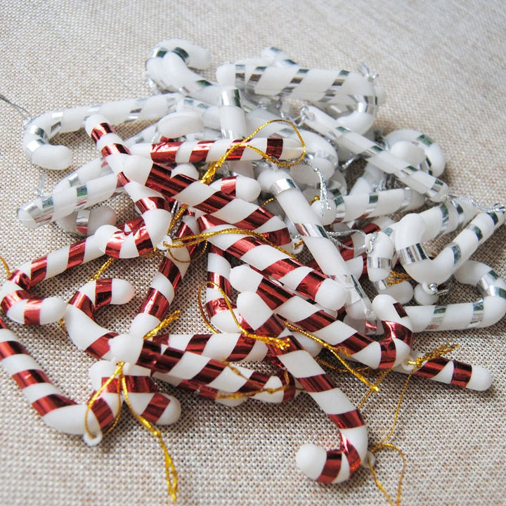 Candy Cane Christmas Ornaments, 24-Piece Festive Set