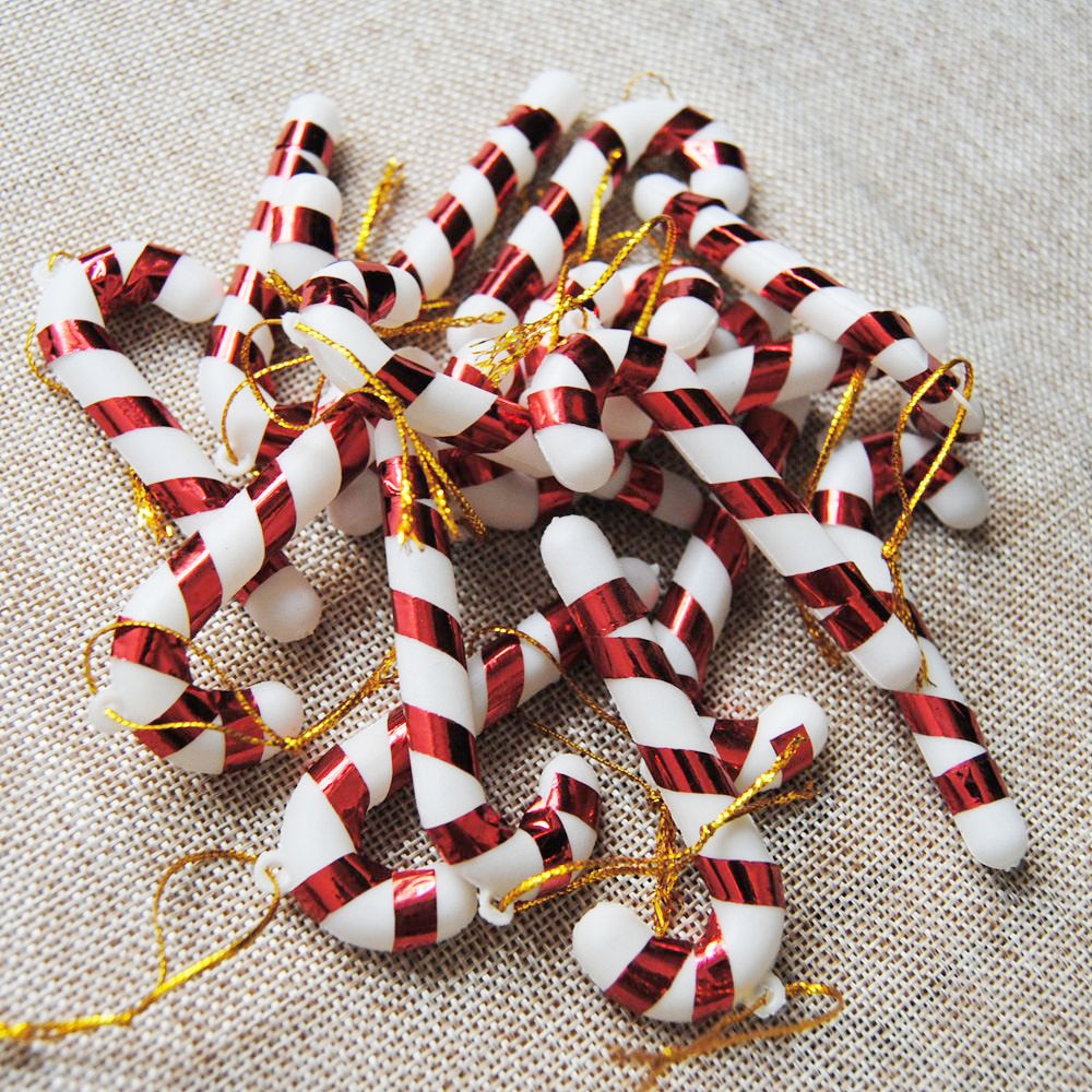 Candy Cane Christmas Ornaments, 24-Piece Festive Set